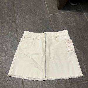 Free People White Mini skirt